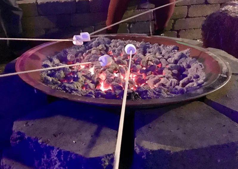 Kan man göra marshmallows och kexsandwichar över öppen eld?
