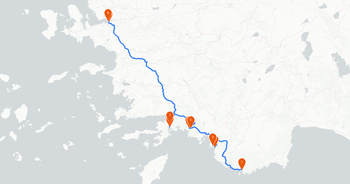 Antalya'dan İzmir'e 5 Günlük Kamp Rotası